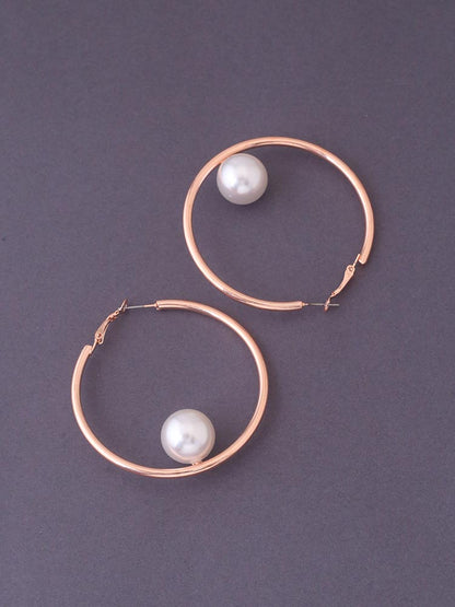 Rose Gold Sphere Hoops