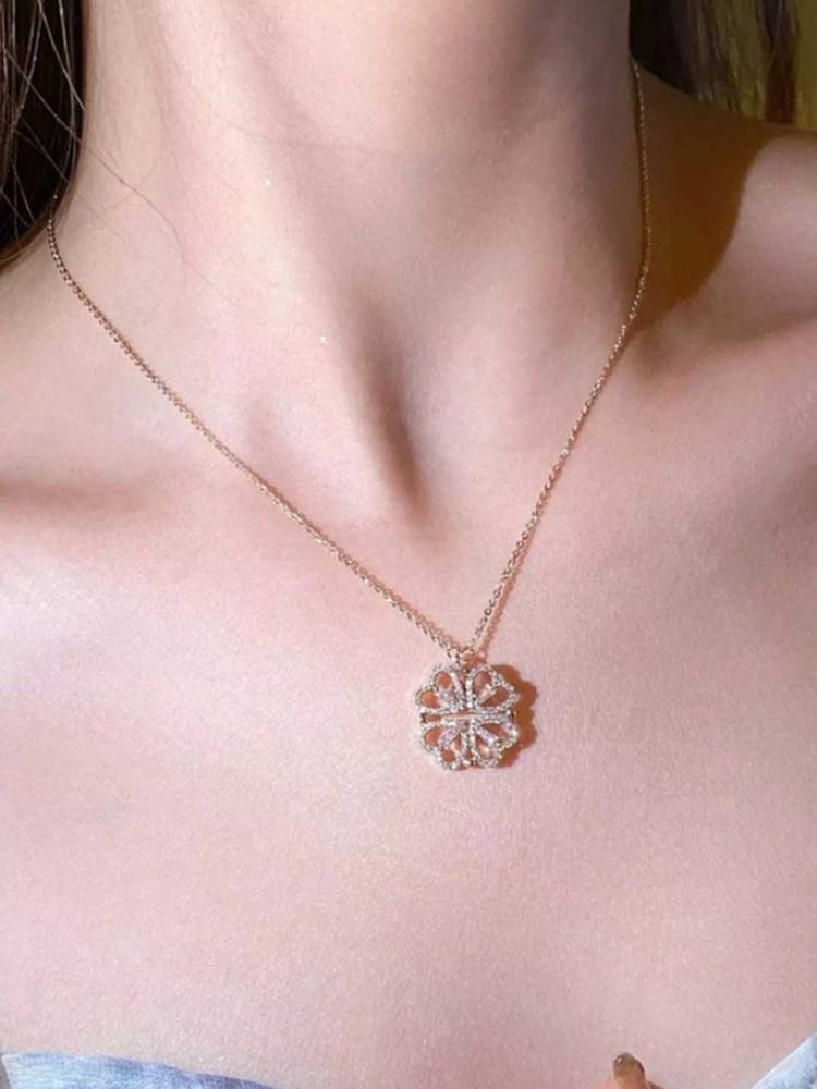 Rose Gold Flower Pendant