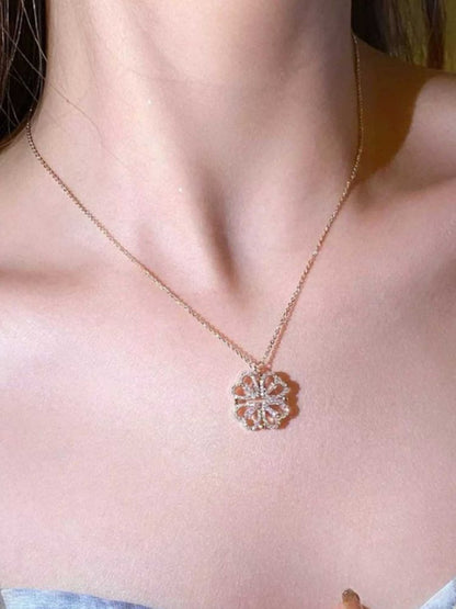 Rose Gold Flower Pendant