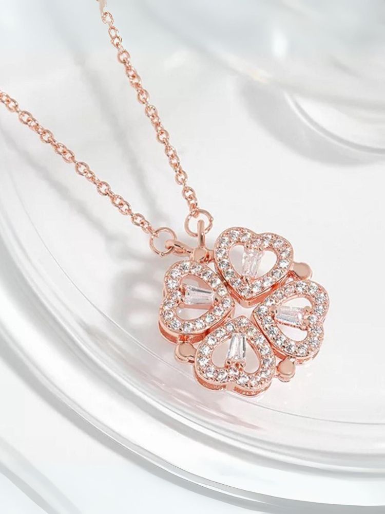 Rose Gold Flower Pendant