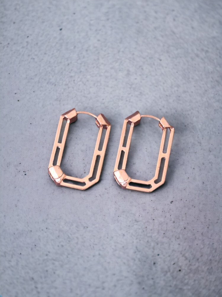 Rose Gold Horseshoe Hoops