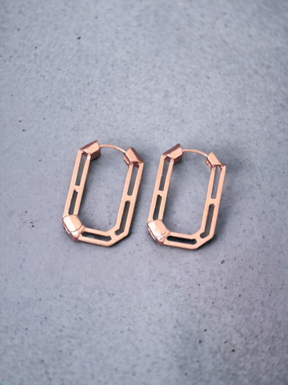 Rose Gold Horseshoe Hoops