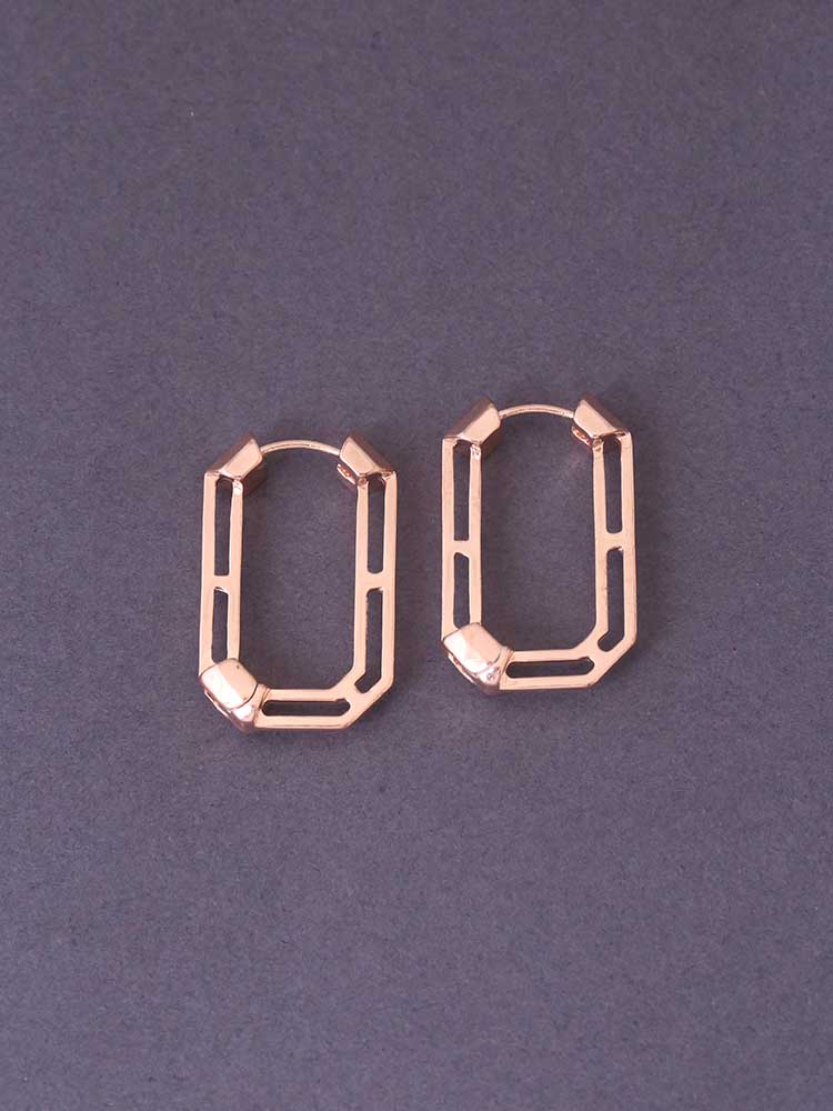 Rose Gold Horseshoe Hoops