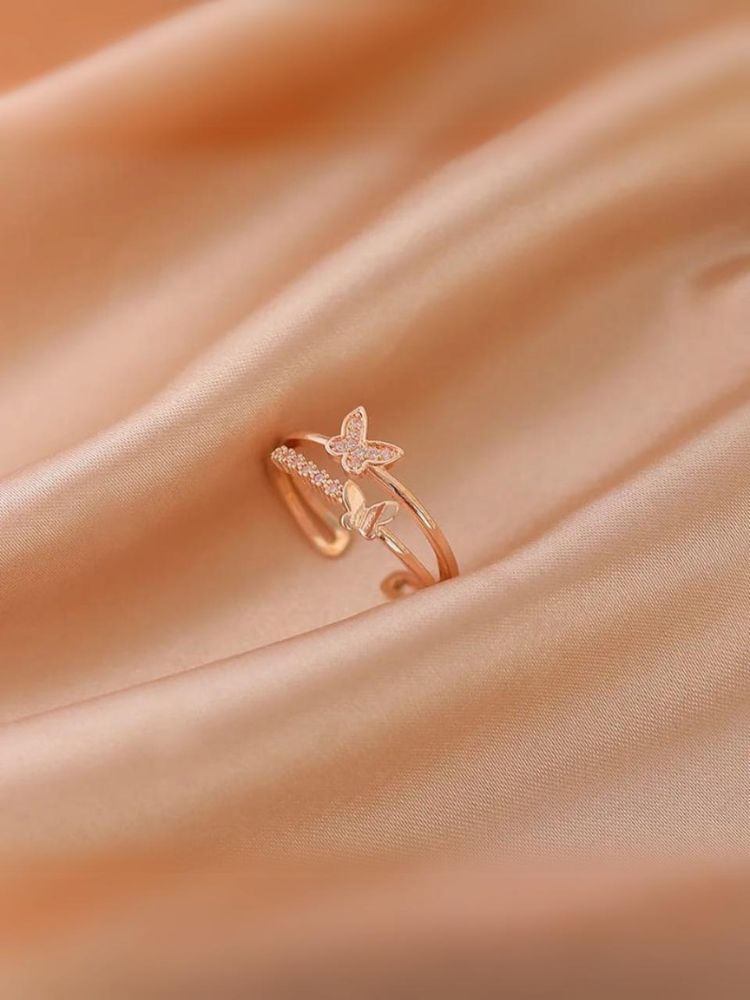 Rose Gold Papillon Adjustable Ring