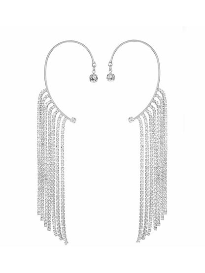 Silver Heart Tassels