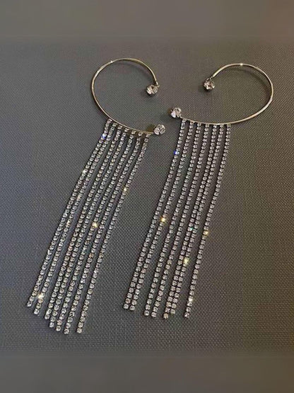 Silver Heart Tassels