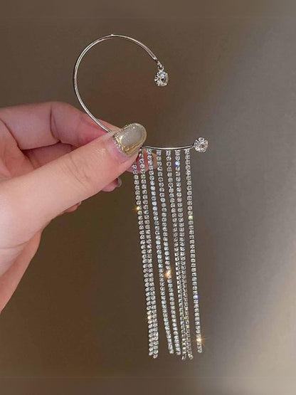 Silver Heart Tassels