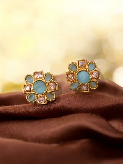 Blue Flower Studs