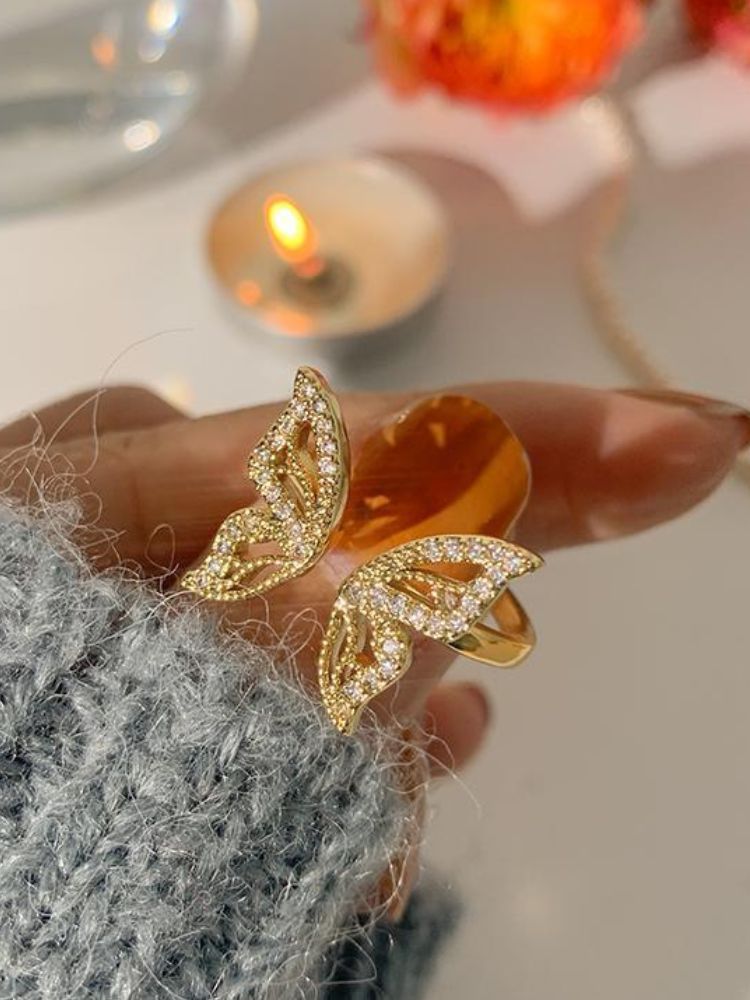 Golden Wing Adjustable Ring