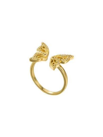 Golden Wing Adjustable Ring