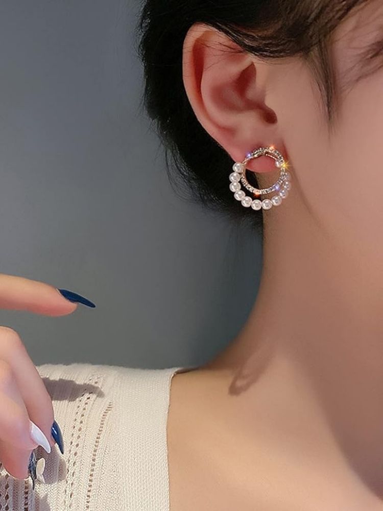 White Earrings Combo