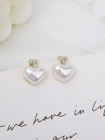 White Heart Studs