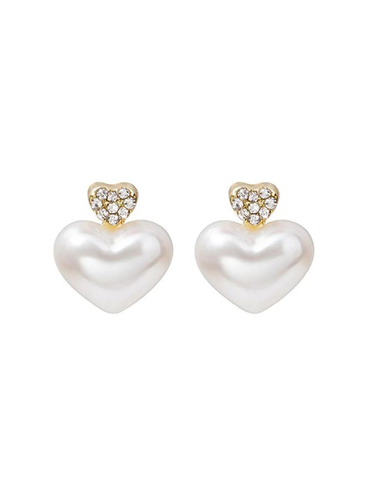 White Heart Studs