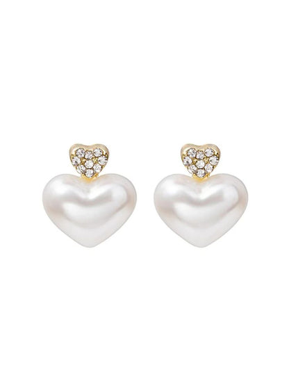 White Heart Studs