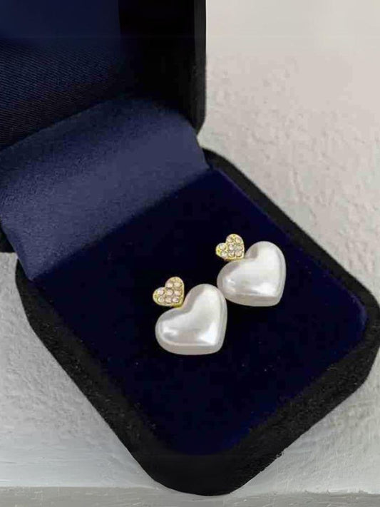 White Heart Studs