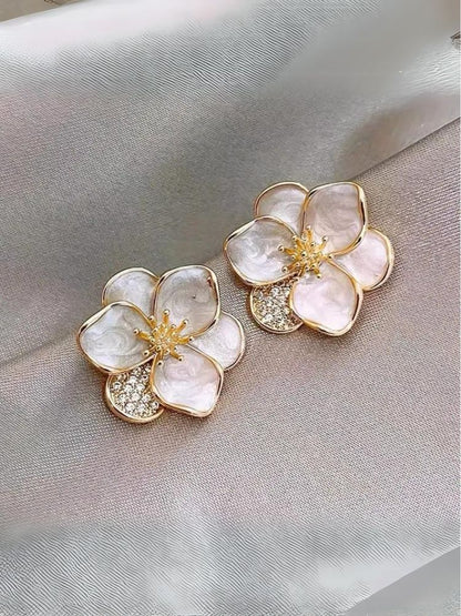 White Lily Studs