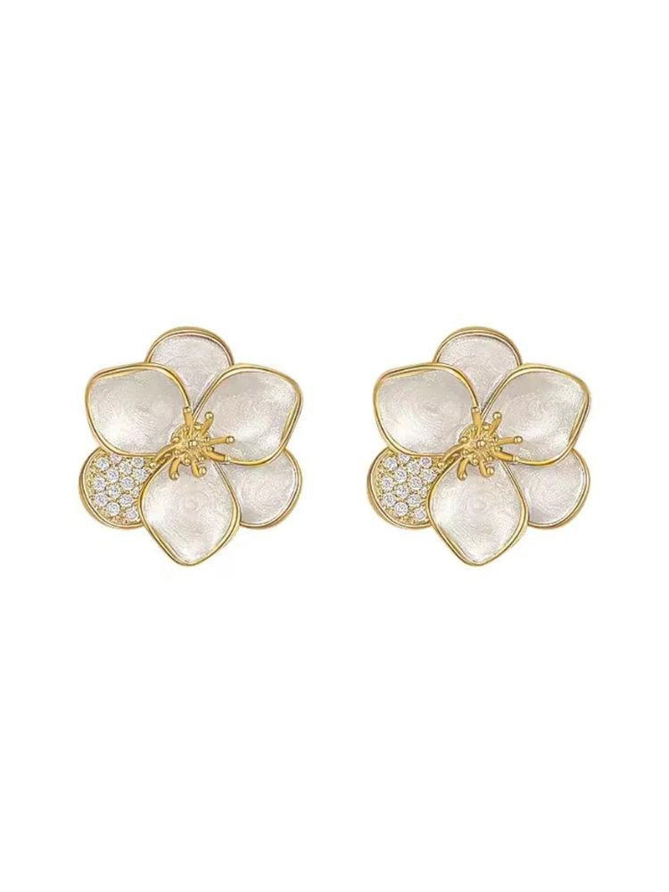 White Lily Studs