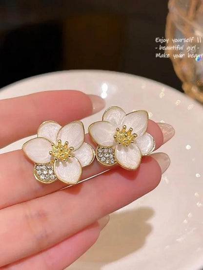 White Lily Studs