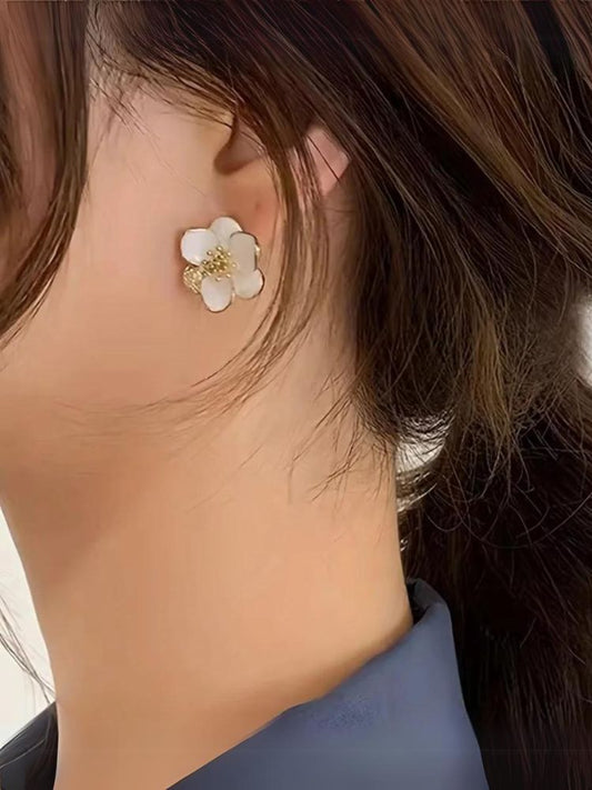 White Lily Studs