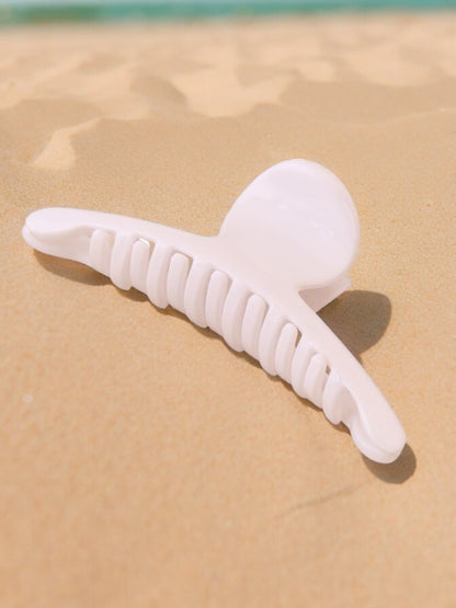 White Snail Claw Clip